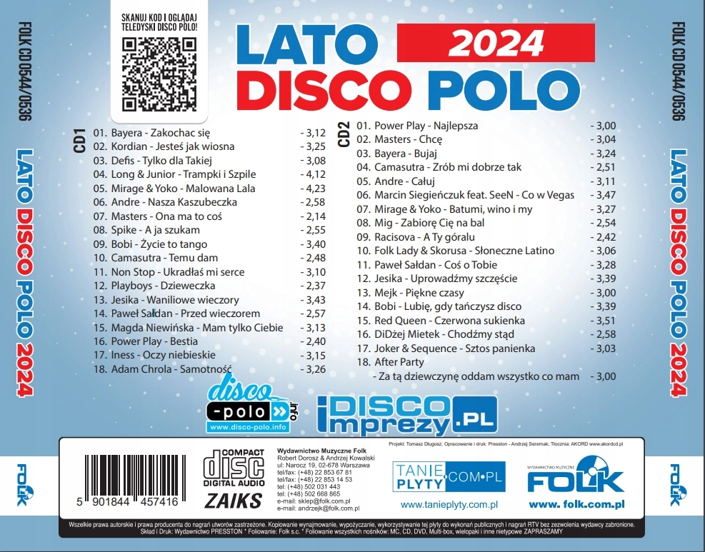 Lato 2024 Disco Polo 2CD, CD - Muzyka