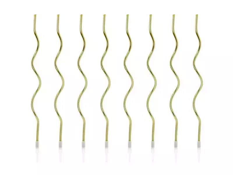 Świeczki urodzinowe zakręcone złote 14cm 8szt - Papiernicze i szkolne