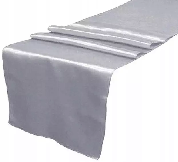 Satyna Gładka SREBRNA Wstążka Komunia 36cm x 9m - Papiernicze i szkolne