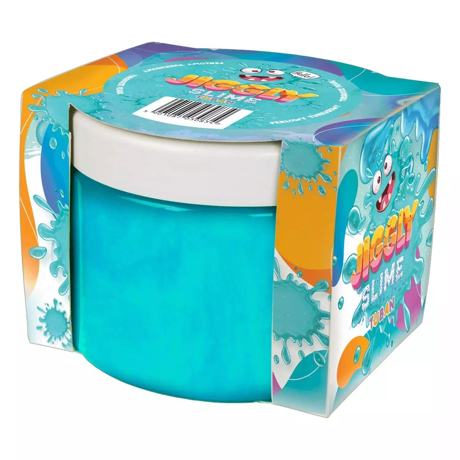 Jiggly Slime 500 g turkusowy perłowy - Zabawki