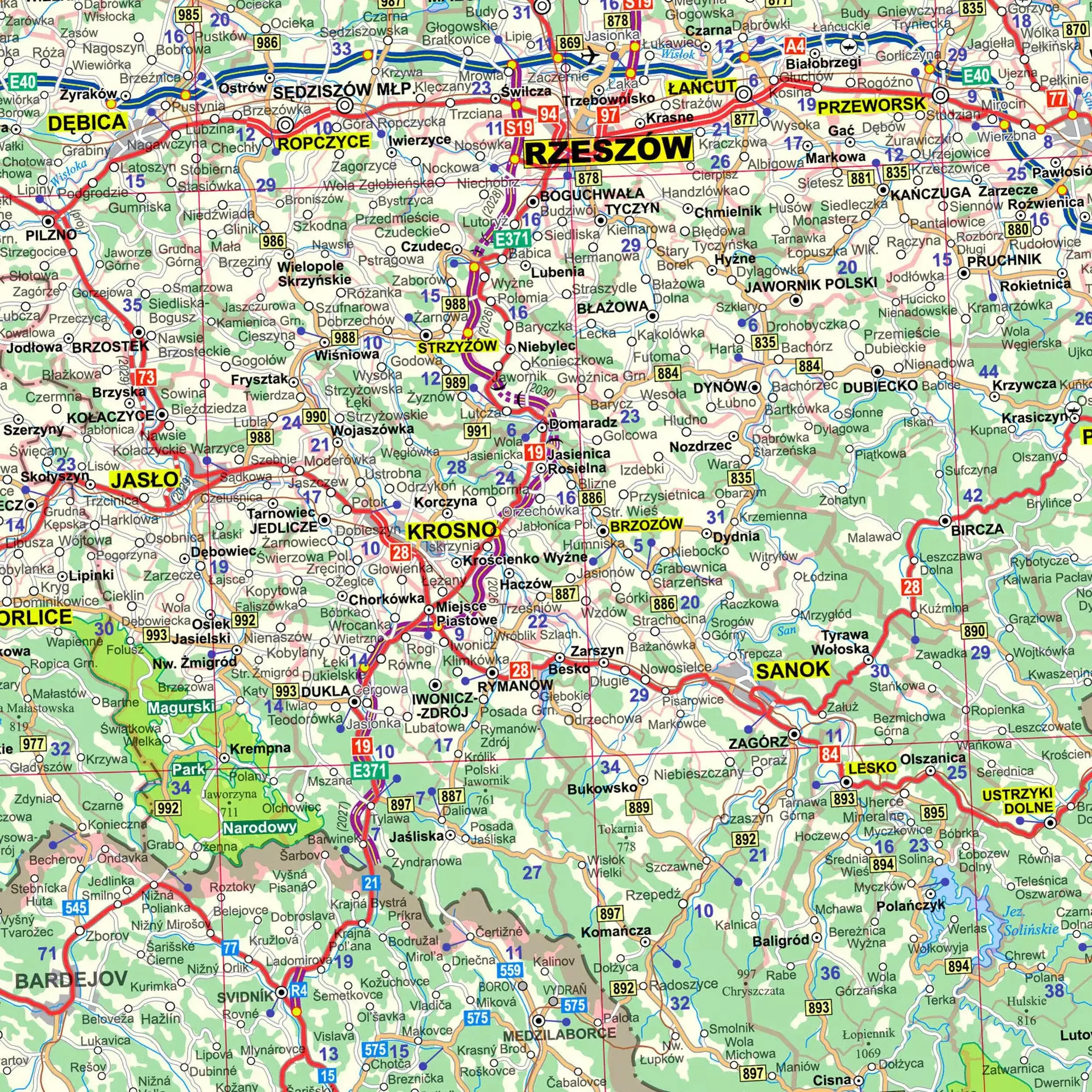 Polska mapa samochodowa składana dwustronna WYDANIE 2026 ArtGlob - Książki
