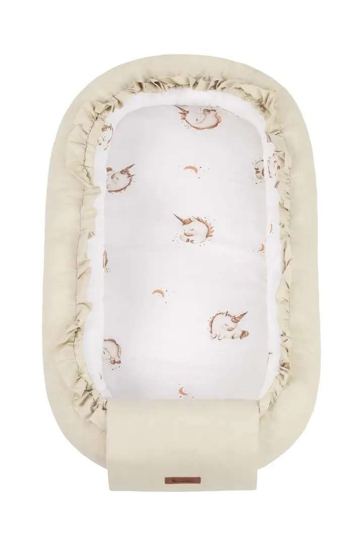 Kokon Bawełna Unicorn Beige 80x45 - Mama i dziecko