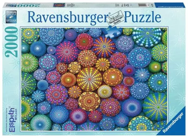 Puzzle 2000 elementów. Tęczowe mandale