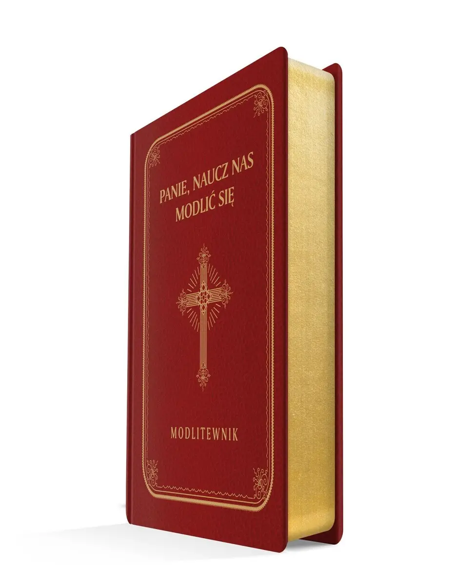 Panie, naucz nas modlić się. Modlitewnik, duże litery, bordo (złocone brzegi) - Książki