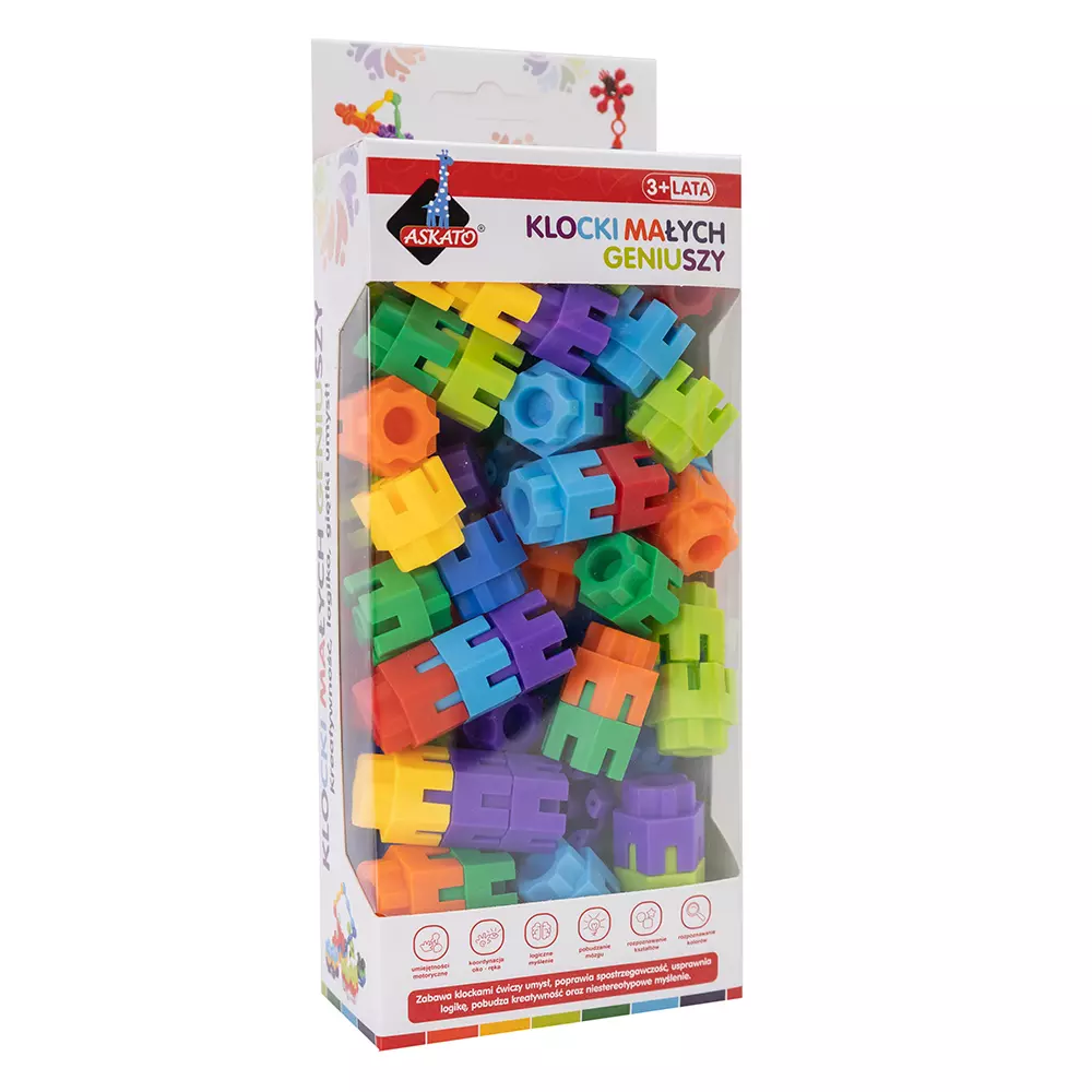 Klocki małych geniuszy śrubki 80 elementów - Zabawki