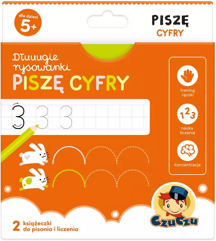 CzuCzu. Dłuuugie rysowanki. Piszę cyfry - Książki