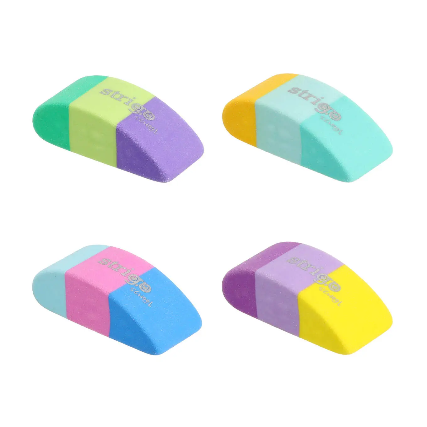 Gumka do ścierania Strigo Kolorowa w 4 kolorach - Papiernicze i szkolne