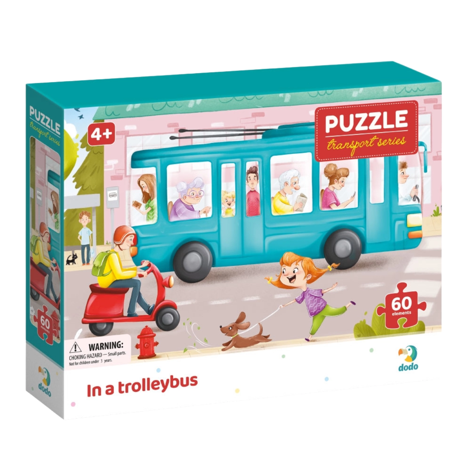 Puzzle 60 elementów. Trolejbus - Puzzle