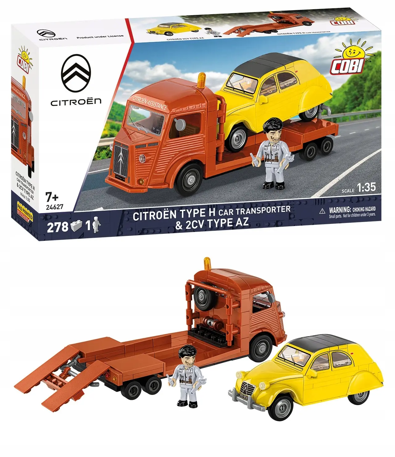 COBI Citroen Transporter+2CV T.AZ 278kl 24627 - Zabawki
