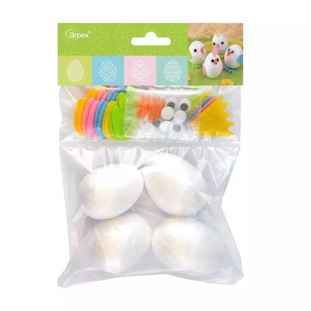 Zestaw dekoracji kreatywnych - kurczaki - Papiernicze i szkolne