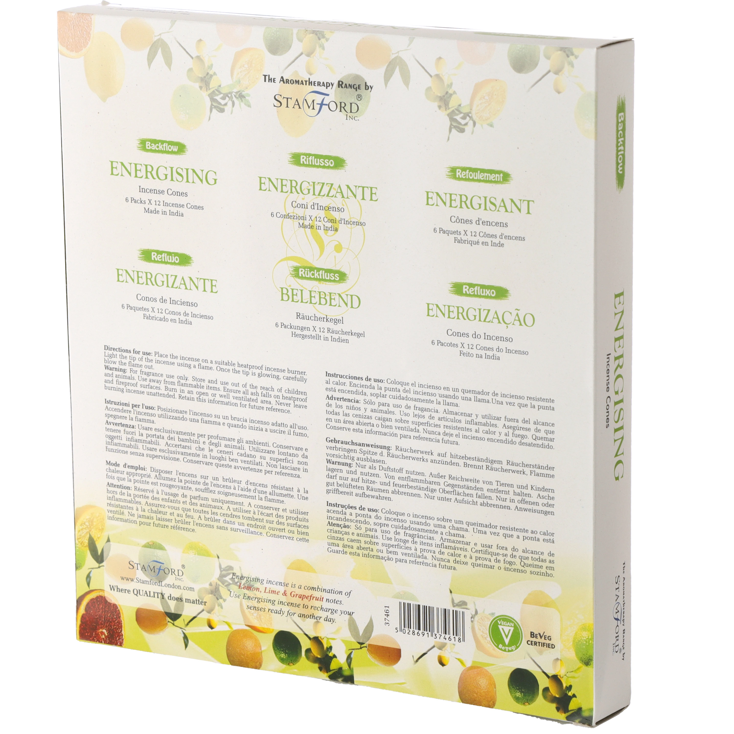 37461 Stożki kadzidła Stamford z przepływem zwrotnym - energetyzujące - Mama i dziecko