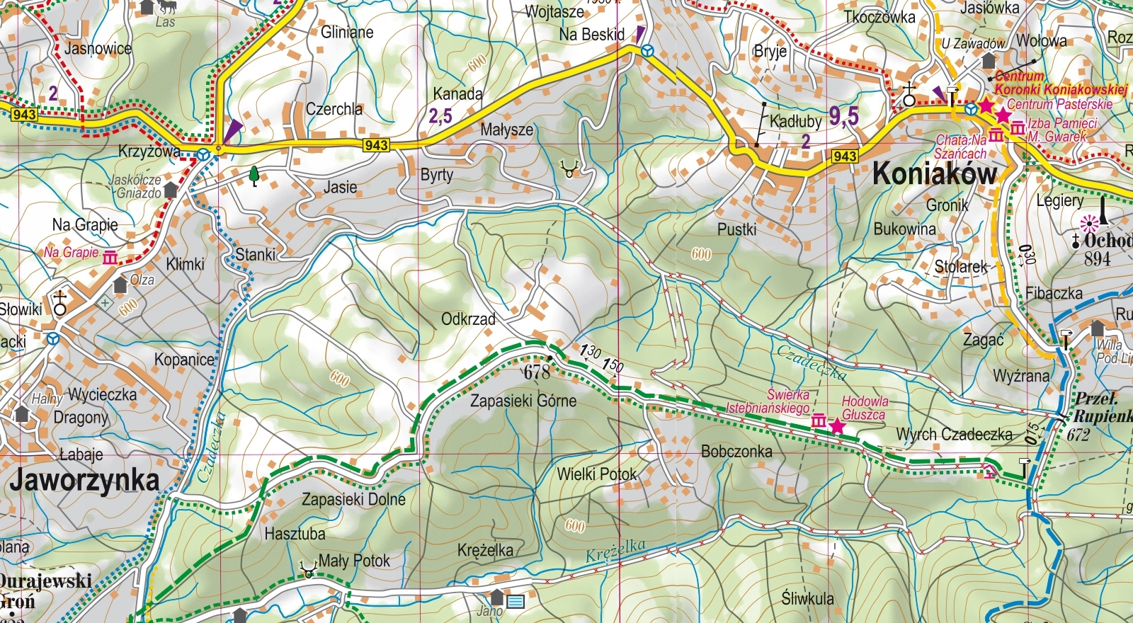 Beskid Śląski; laminowana mapa turystyczna 1:50 000 - Książki