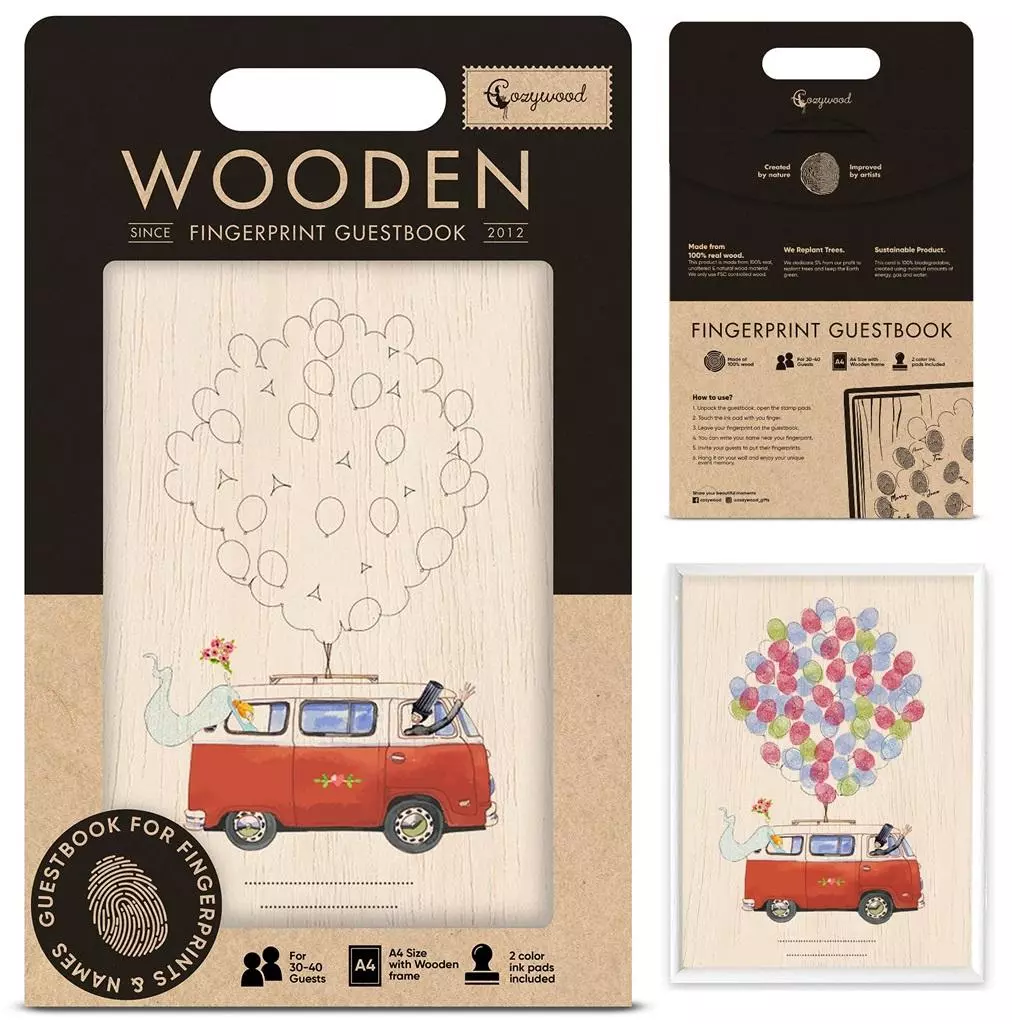 Księga gości weselnych na odciski palców Ślub - Książki