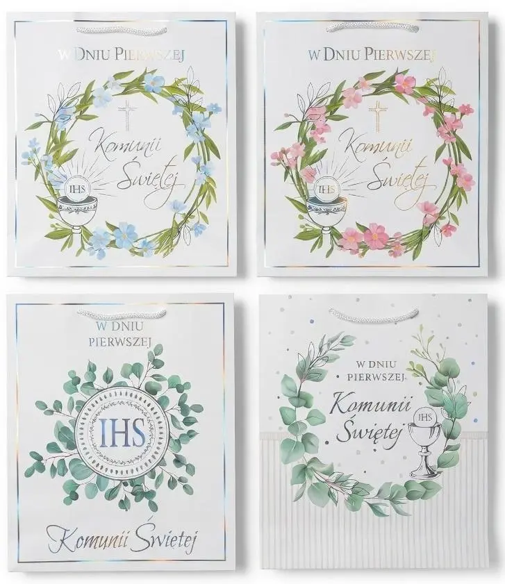 Torebka ozdobna Premium Komunia PL-6 średnia - Książki