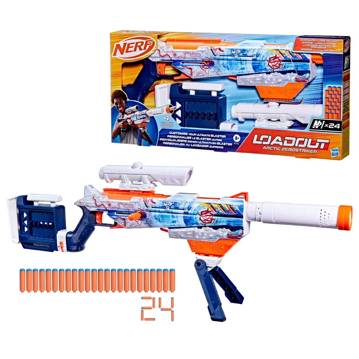 NERF Loadout Arctic Zerostriker, pistolety i wyrzutnie - Zabawki