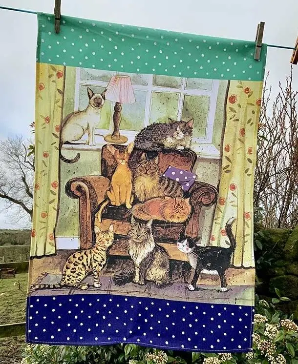 Ręcznik kuchenny TT33 Dom pełen kotów - Mama i dziecko