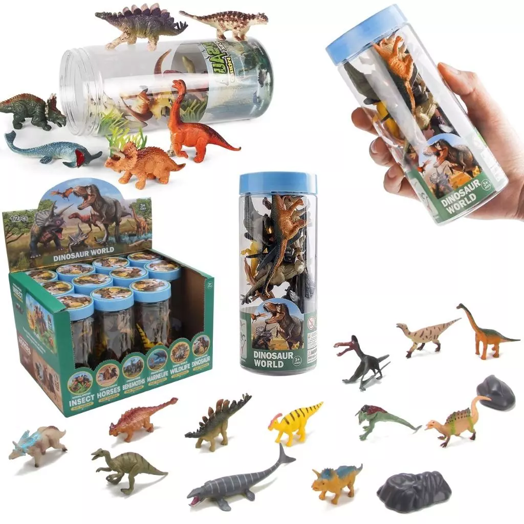 Dinozaury w tubie 14el - Zabawki