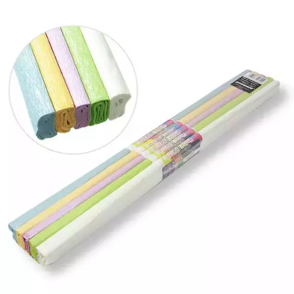 Bibuła maszczona perłowa 50x200cm 5szt cena za opakowanie - Papiernicze i szkolne