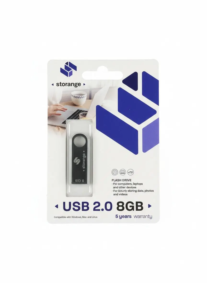 Pendrive slim grafit 8GB Storange (STORANPENS8GBGR2.0) - Elektronika i akcesoria