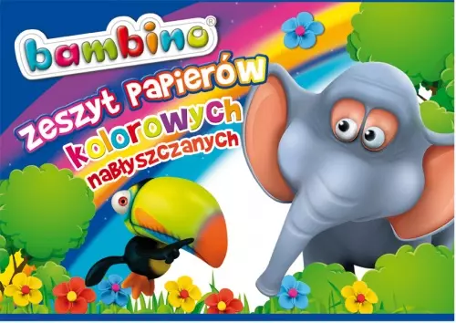 Papier kolorowy A4 Bambino, nabłyszczany, mix wzorów - Papiernicze i szkolne