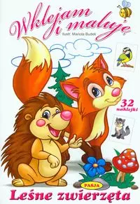 Leśne zwierzęta Wklejam i maluję - Książki