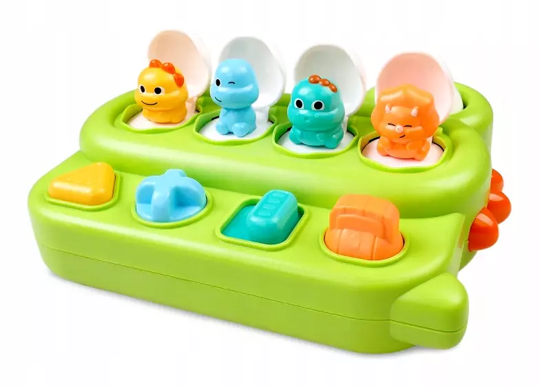 Gra manipulacyjna grzechotka wyskakujące dinozaury e-edu - Zabawki