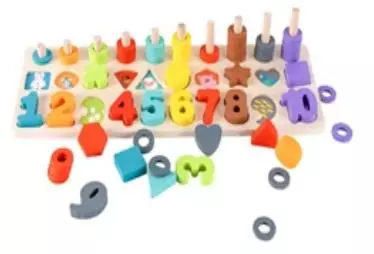 Układanka drewniana Montessori 4w1 - Zabawki