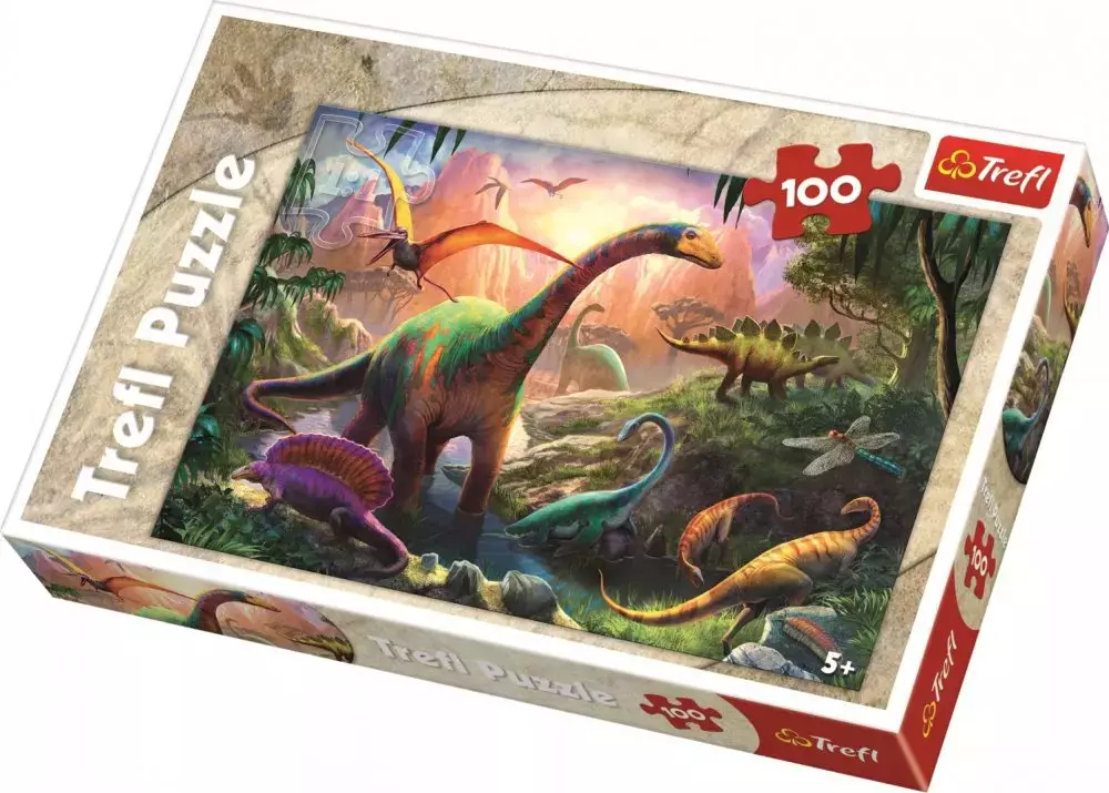 Puzzle 100 elementów. Świat dinozaurów - Puzzle
