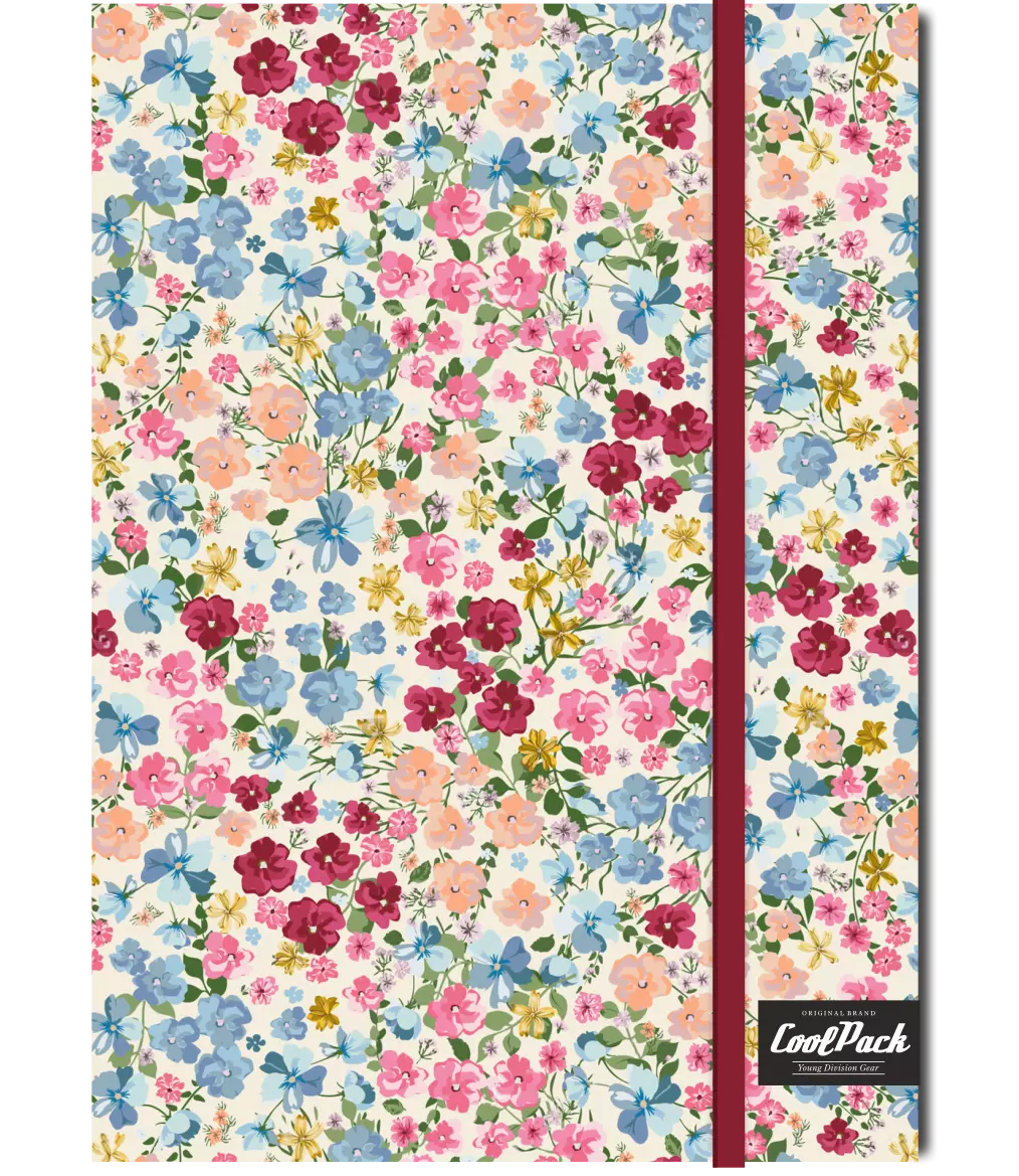 Brulion A5 z gumką Coolpack Forget me not - Papiernicze i szkolne