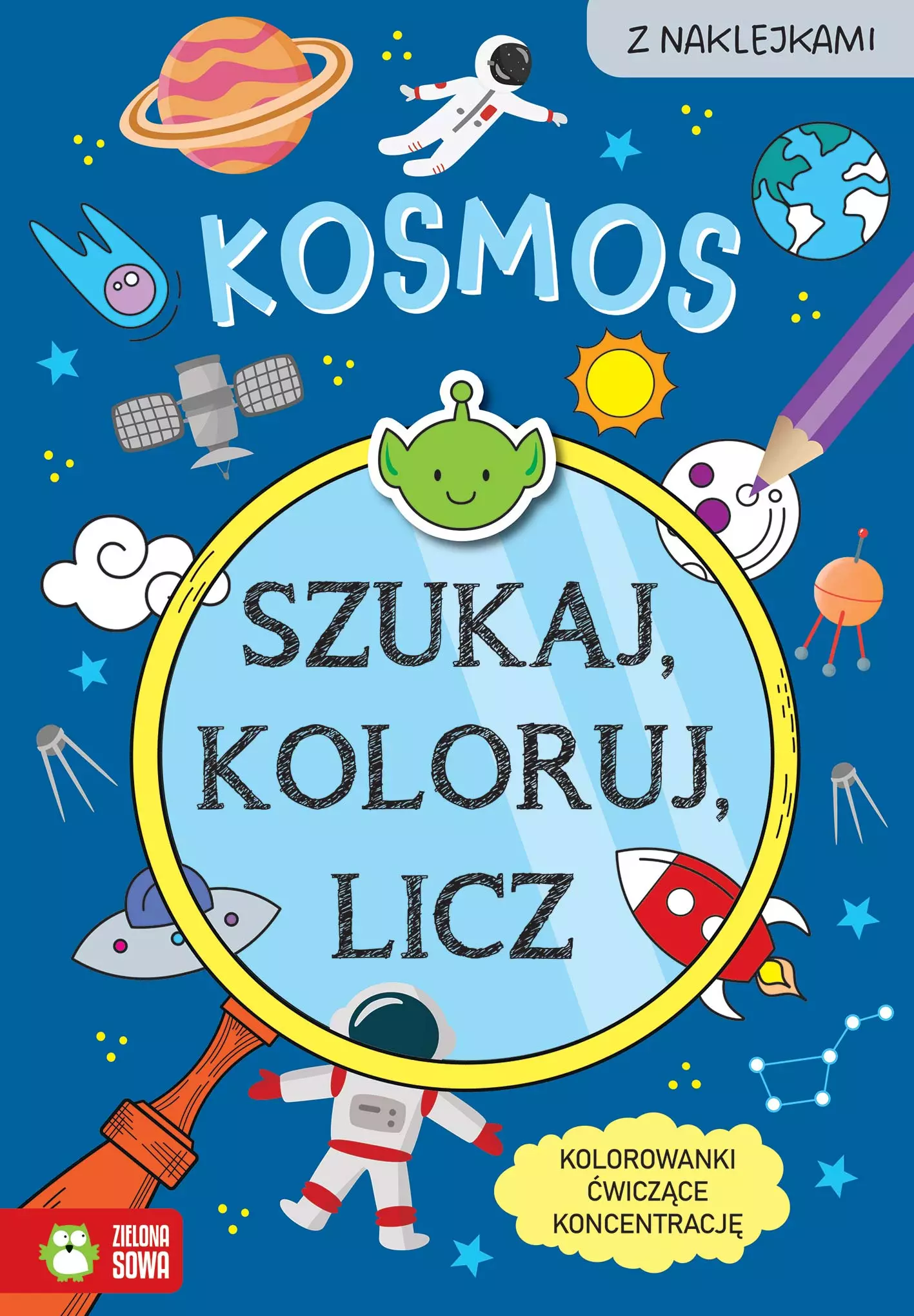 Szukaj, koloruj i licz. Kosmos - Książki