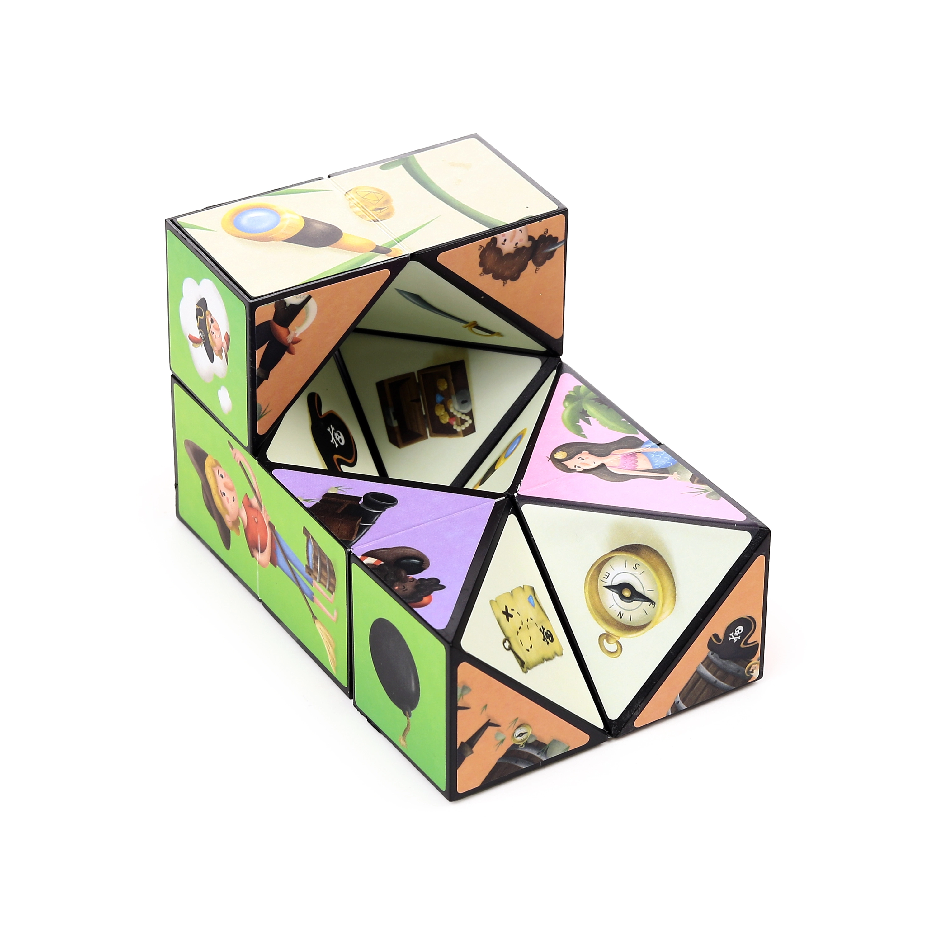 Puzzle w kształcie kostki - Pirat - Zabawki