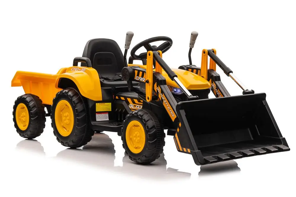 Traktor Na Akumulator Z łyżką  BW-X002A Żółty - Zabawki