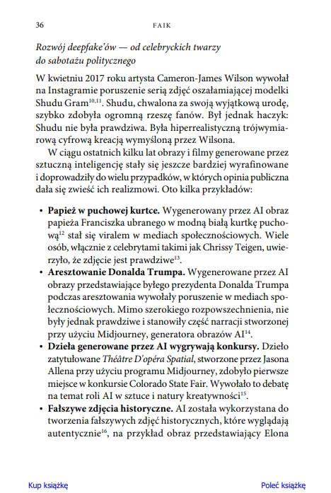 Faik. Sztuczna inteligencja w służbie fałszywej rzeczywistości. Jak przetrwać w epoce cyfrowych oszustw - Książki