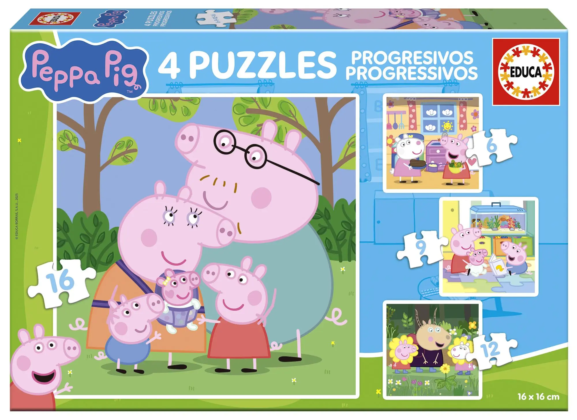 Puzzle 4w1 Świnka Peppa 113785 - Educa