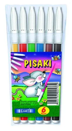 Flamastry Kamet 5 kolorów - Papiernicze i szkolne