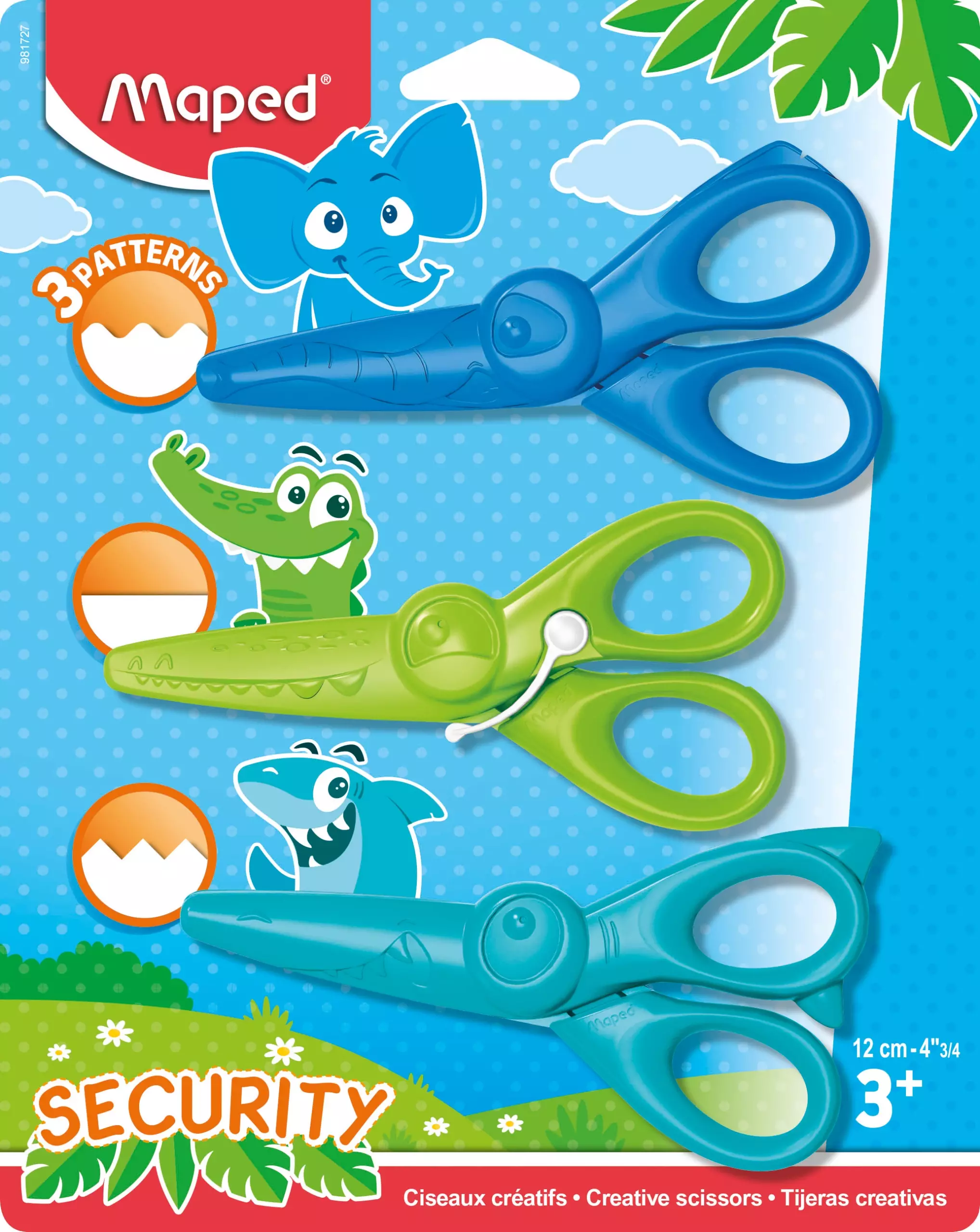 Nożyczki kreatywne Kidicraft 13cm 3szt MAPED - Papiernicze i szkolne