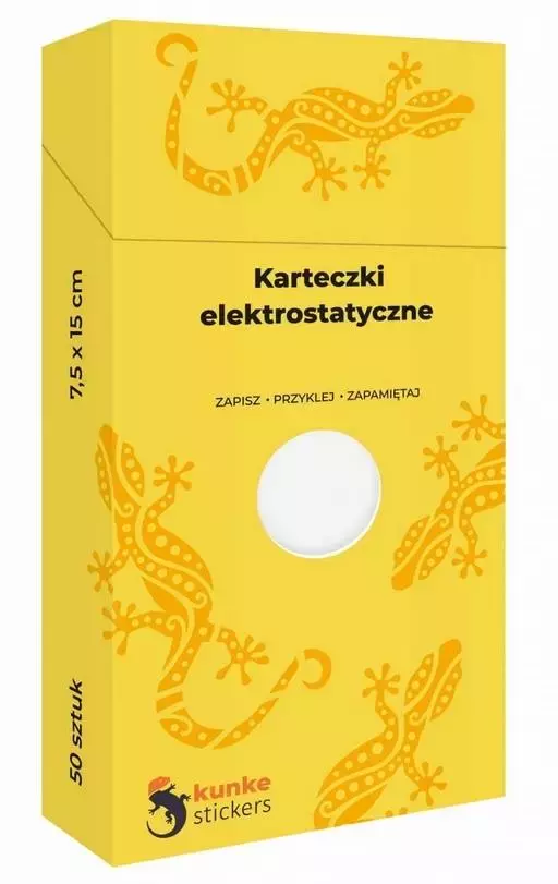Karteczki elektrostatyczne 50szt. białe - Papiernicze i szkolne