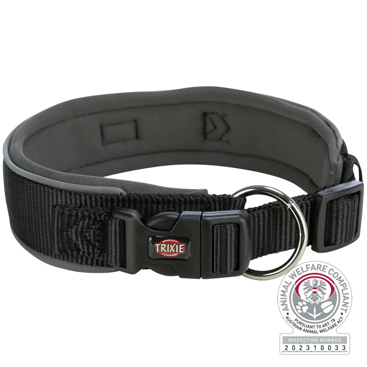 Premium, obroża, dla psa, czarna/grafitowa, L: 46-55 cm/50 mm, taśma parciana, szeroka - Elektronika i akcesoria