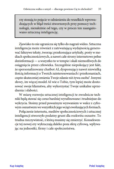 Faik. Sztuczna inteligencja w służbie fałszywej rzeczywistości. Jak przetrwać w epoce cyfrowych oszustw - Książki