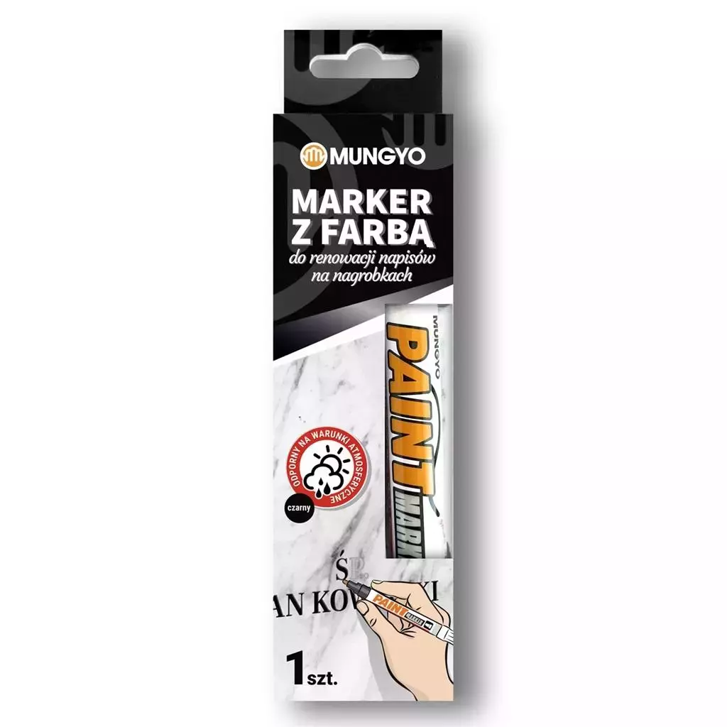 Marker do renowacji nagrobków czarny MUNGYO - Papiernicze i szkolne