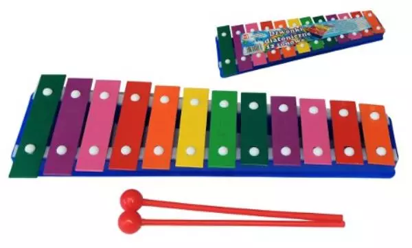 Cymbałki / Dzwonki diatoniczne 12 tonowe kolorowe M04K MAREK - Zabawki