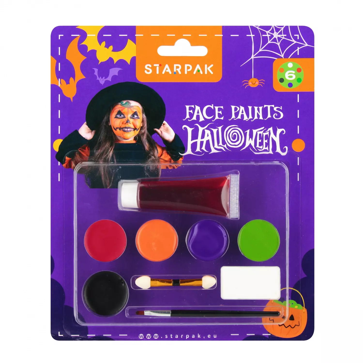 Farby Do Twarzy 6 kolorów Halloween Starpak B/c 12/144 - Papiernicze i szkolne