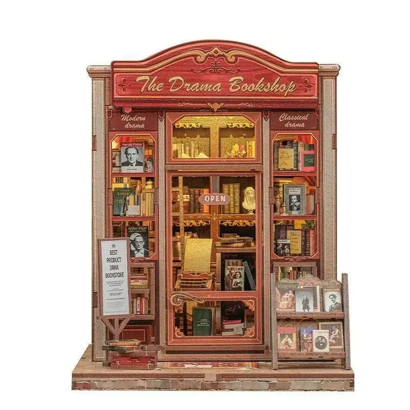 Miniaturowy domek Book Nook W cieniu dobrej książki - Puzzle