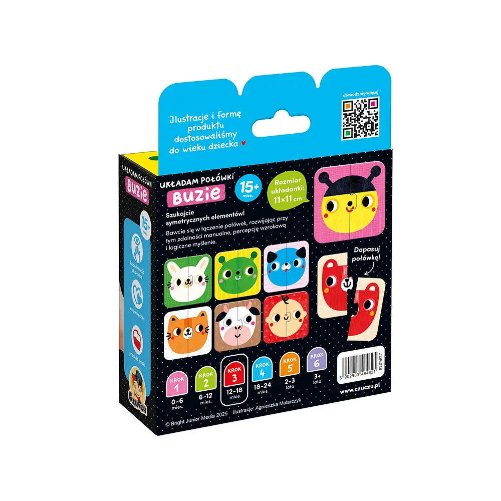 Puzzle CzuCzu. Układam połówki. Buzie dla dzieci - Puzzle