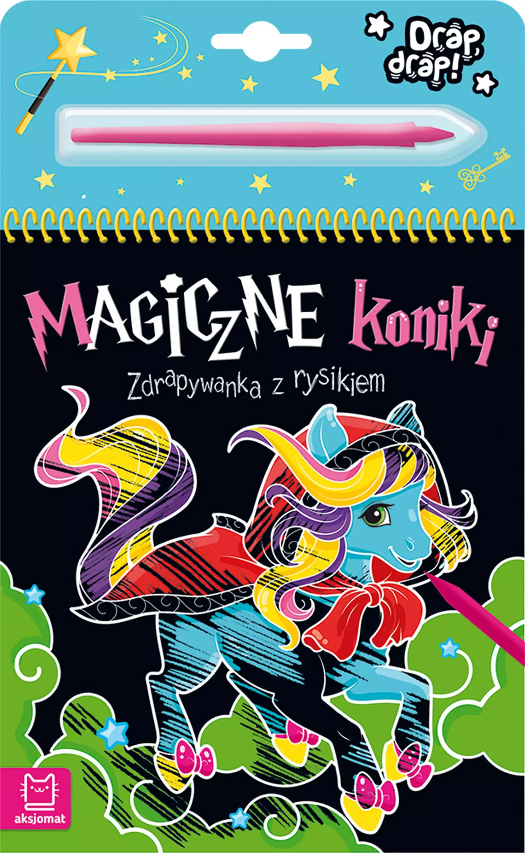 Magiczne koniki. Zdrapywanka z rysikiem - Książki