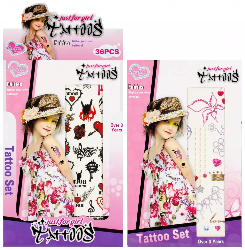 Tatuaz Dziewczynki 15x25 Mix Mc Disp 36/432 - Papiernicze i szkolne