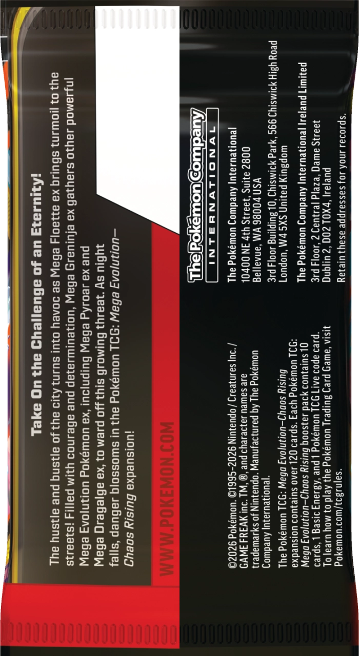 Pokémon TCG. Mega Evolution. Chaos Rising (36 sztuk) - Gry