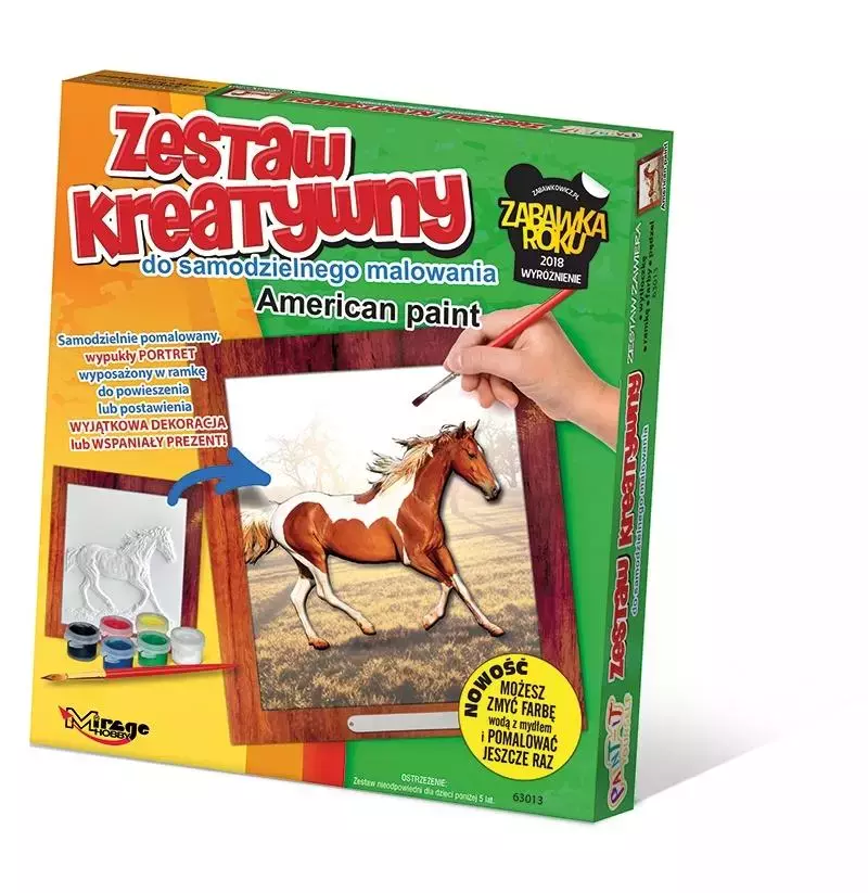 Zestaw kreatywny do malowania. Koń American Paint - Zabawki