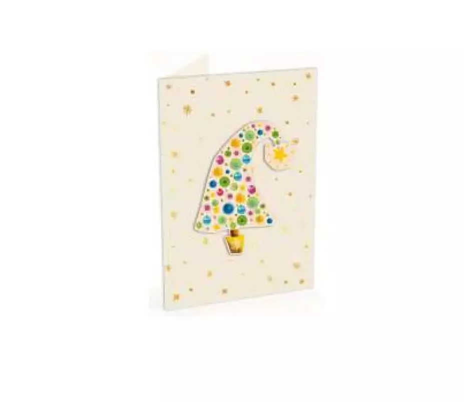 Karnet C6 naklejany + kop. Święta Choinka - Książki