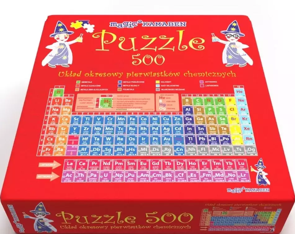 Puzzle 500 elementów. Układ okresowy pierwiastków - Puzzle